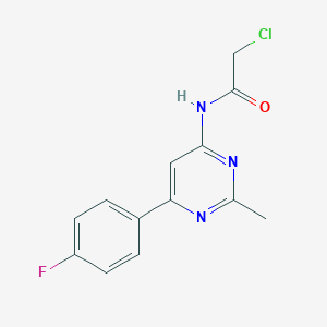 2-Chloro-N-[6-(4-fluorophenyl)-2-methylpyrimidin-4-yl]acetamide