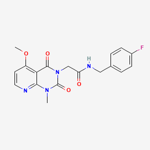 N-(4-fluorobenzyl)-2-(5-methoxy-1-methyl-2,4-dioxo-1,2-dihydropyrido[2,3-d]pyrimidin-3(4H)-yl)acetamide