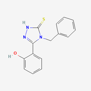 molecular formula C15H13N3OS B2656434 2-(4-benzyl-5-mercapto-4H-1,2,4-triazol-3-yl)phenol CAS No. 312319-66-7