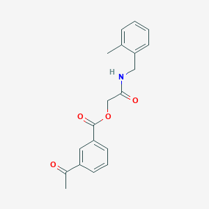 2-((2-Methylbenzyl)amino)-2-oxoethyl 3-acetylbenzoate