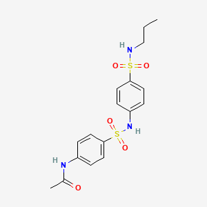 molecular formula C17H21N3O5S2 B2656447 N-(4-{[4-(propylsulfamoyl)phenyl]sulfamoyl}phenyl)acetamide CAS No. 865616-79-1