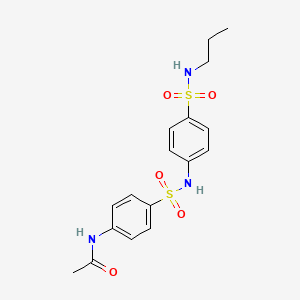 N-(4-{[4-(propylsulfamoyl)phenyl]sulfamoyl}phenyl)acetamide