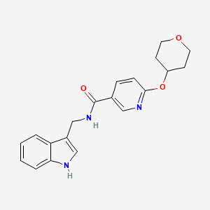 N-((1H-indol-3-yl)methyl)-6-((tetrahydro-2H-pyran-4-yl)oxy)nicotinamide