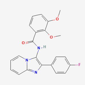 molecular formula C22H18FN3O3 B2656457 N-[2-(4-fluorophenyl)imidazo[1,2-a]pyridin-3-yl]-2,3-dimethoxybenzamide CAS No. 850929-89-4