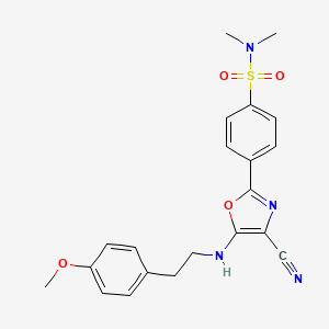 4-(4-cyano-5-{[2-(4-methoxyphenyl)ethyl]amino}-1,3-oxazol-2-yl)-N,N-dimethylbenzenesulfonamide