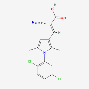 2-cyano-3-[1-(2,5-dichlorophenyl)-2,5-dimethyl-1H-pyrrol-3-yl]prop-2-enoic acid