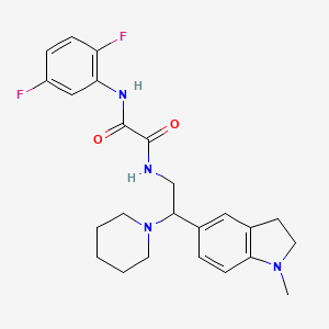 molecular formula C24H28F2N4O2 B2656471 N1-(2,5-difluorophenyl)-N2-(2-(1-methylindolin-5-yl)-2-(piperidin-1-yl)ethyl)oxalamide CAS No. 922032-01-7