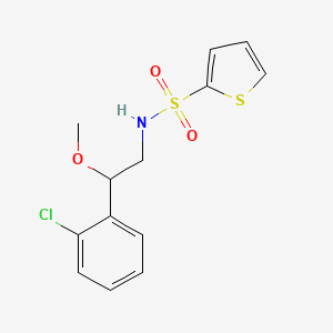 molecular formula C13H14ClNO3S2 B2656476 N-[2-(2-chlorophenyl)-2-methoxyethyl]thiophene-2-sulfonamide CAS No. 1788848-16-7