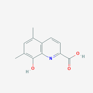 molecular formula C12H11NO3 B2656482 8-Hydroxy-5,7-dimethylquinoline-2-carboxylic acid CAS No. 66556-23-8