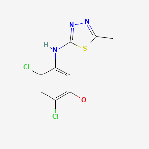 molecular formula C10H9Cl2N3OS B2656492 N-(2,4-dichloro-5-methoxyphenyl)-5-methyl-1,3,4-thiadiazol-2-amine CAS No. 400087-04-9
