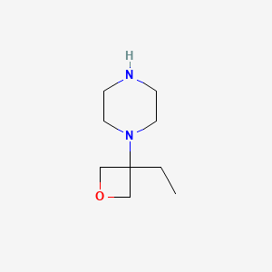molecular formula C9H18N2O B2656496 1-(3-Ethyloxetan-3-yl)piperazine CAS No. 1903713-56-3