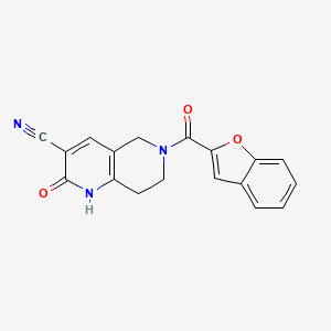 6-(Benzofuran-2-carbonyl)-2-oxo-1,2,5,6,7,8-hexahydro-1,6-naphthyridine-3-carbonitrile