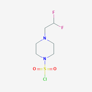 molecular formula C6H11ClF2N2O2S B2656503 4-(2,2-Difluoroethyl)piperazine-1-sulfonyl chloride CAS No. 2243516-81-4