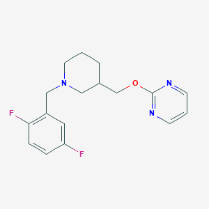 molecular formula C17H19F2N3O B2656505 2-[[1-[(2,5-Difluorophenyl)methyl]piperidin-3-yl]methoxy]pyrimidine CAS No. 2379976-11-9