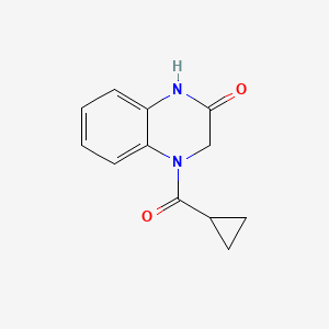 molecular formula C12H12N2O2 B2656508 4-(环丙酰)-3,4-二氢喹喹啉-2(1H)-酮 CAS No. 571918-21-3