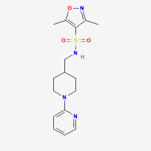 3,5-dimethyl-N-((1-(pyridin-2-yl)piperidin-4-yl)methyl)isoxazole-4-sulfonamide