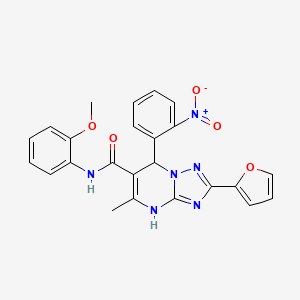2-(furan-2-yl)-N-(2-methoxyphenyl)-5-methyl-7-(2-nitrophenyl)-4,7-dihydro-[1,2,4]triazolo[1,5-a]pyrimidine-6-carboxamide