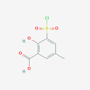 molecular formula C8H7ClO5S B2656526 3-(Chlorosulfonyl)-2-hydroxy-5-methylbenzoic acid CAS No. 926214-03-1