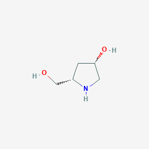 molecular formula C5H11NO2 B2656564 (3S,5S)-5-(hydroxymethyl)pyrrolidin-3-ol CAS No. 108315-39-5