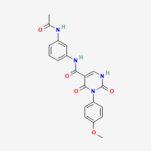 molecular formula C20H18N4O5 B2656572 N-(3-acetamidophenyl)-3-(4-methoxyphenyl)-2,4-dioxo-1,2,3,4-tetrahydropyrimidine-5-carboxamide CAS No. 863611-80-7