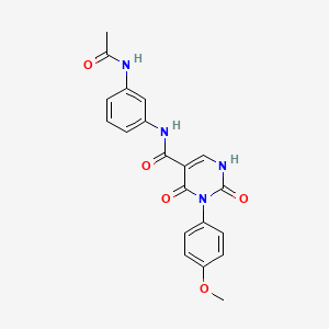 N-(3-acetamidophenyl)-3-(4-methoxyphenyl)-2,4-dioxo-1H-pyrimidine-5-carboxamide