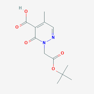 molecular formula C12H16N2O5 B2656577 5-Methyl-2-[2-[(2-methylpropan-2-yl)oxy]-2-oxoethyl]-3-oxopyridazine-4-carboxylic acid CAS No. 2416237-59-5