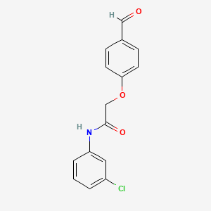 molecular formula C15H12ClNO3 B2656579 N-(3-chlorophenyl)-2-(4-formylphenoxy)acetamide CAS No. 574711-99-2