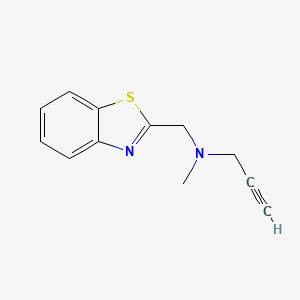 molecular formula C12H12N2S B2656584 N-(1,3-benzothiazol-2-ylmethyl)-N-methylprop-2-yn-1-amine CAS No. 1240804-55-0