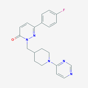 6-(4-Fluorophenyl)-2-[(1-pyrimidin-4-ylpiperidin-4-yl)methyl]pyridazin-3-one