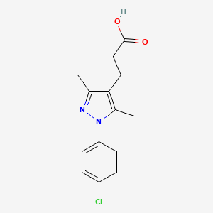 3-[1-(4-chlorophenyl)-3,5-dimethyl-1H-pyrazol-4-yl]propanoic acid