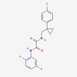 molecular formula C18H15F3N2O2 B2656611 N1-(2,5-difluorophenyl)-N2-((1-(4-fluorophenyl)cyclopropyl)methyl)oxalamide CAS No. 1049362-95-9