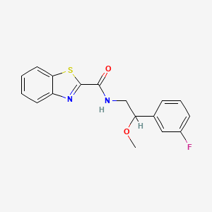 molecular formula C17H15FN2O2S B2656637 N-[2-(3-fluorophenyl)-2-methoxyethyl]-1,3-benzothiazole-2-carboxamide CAS No. 1796949-54-6