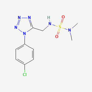 molecular formula C10H13ClN6O2S B2656643 ({[1-(4-chlorophenyl)-1H-1,2,3,4-tetrazol-5-yl]methyl}sulfamoyl)dimethylamine CAS No. 897623-86-8