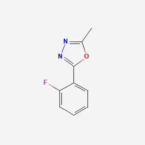 molecular formula C9H7FN2O B2656646 2-(2-Fluorophenyl)-5-methyl-1,3,4-oxadiazole CAS No. 345994-68-5
