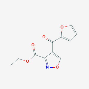 molecular formula C11H9NO5 B2656675 Ethyl 4-(furan-2-carbonyl)-1,2-oxazole-3-carboxylate CAS No. 338761-74-3
