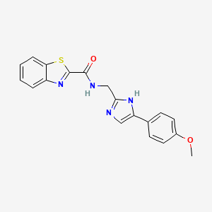 molecular formula C19H16N4O2S B2656706 N-((4-(4-methoxyphenyl)-1H-imidazol-2-yl)methyl)benzo[d]thiazole-2-carboxamide CAS No. 1421458-61-8