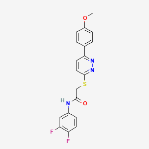 molecular formula C19H15F2N3O2S B2656742 N-(3,4-difluorophenyl)-2-{[6-(4-methoxyphenyl)pyridazin-3-yl]sulfanyl}acetamide CAS No. 872689-03-7