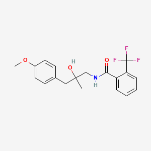 molecular formula C19H20F3NO3 B2656795 N-[2-hydroxy-3-(4-methoxyphenyl)-2-methylpropyl]-2-(trifluoromethyl)benzamide CAS No. 1396799-21-5