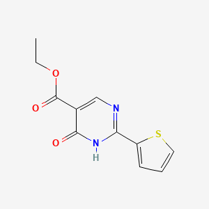 molecular formula C11H10N2O3S B2656805 ethyl 4-hydroxy-2-(2-thienyl)pyrimidine-5-carboxylate CAS No. 188937-37-3