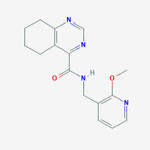 molecular formula C16H18N4O2 B2656809 N-[(2-Methoxypyridin-3-yl)methyl]-5,6,7,8-tetrahydroquinazoline-4-carboxamide CAS No. 2415584-38-0