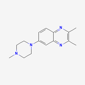 molecular formula C15H20N4 B2656867 2,3-Dimethyl-6-(4-methylpiperazin-1-yl)quinoxaline CAS No. 383148-06-9