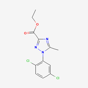 molecular formula C12H11Cl2N3O2 B2656896 ethyl 1-(2,5-dichlorophenyl)-5-methyl-1H-1,2,4-triazole-3-carboxylate CAS No. 338398-19-9