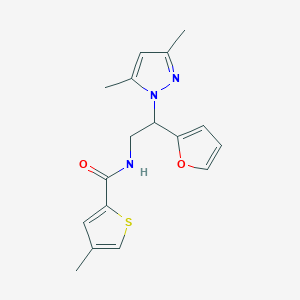N-(2-(3,5-dimethyl-1H-pyrazol-1-yl)-2-(furan-2-yl)ethyl)-4-methylthiophene-2-carboxamide