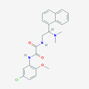 molecular formula C23H24ClN3O3 B2656924 N'-(5-chloro-2-methoxyphenyl)-N-[2-(dimethylamino)-2-(naphthalen-1-yl)ethyl]ethanediamide CAS No. 941977-18-0