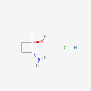 molecular formula C5H12ClNO B2656925 Rac-(1R,2R)-2-amino-1-methylcyclobutan-1-OL hydrochloride CAS No. 1909286-97-0