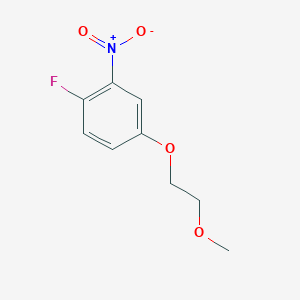 molecular formula C9H10FNO4 B2656962 1-Fluoro-4-(2-methoxyethoxy)-2-nitrobenzene CAS No. 1416626-24-8