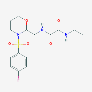 B2656969 N-ethyl-N'-[[3-(4-fluorophenyl)sulfonyl-1,3-oxazinan-2-yl]methyl]oxamide CAS No. 872976-03-9