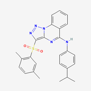 3-[(2,5-dimethylphenyl)sulfonyl]-N-[4-(propan-2-yl)phenyl][1,2,3]triazolo[1,5-a]quinazolin-5-amine