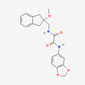 molecular formula C20H20N2O5 B2657018 N'-(2H-1,3-benzodioxol-5-yl)-N-[(2-methoxy-2,3-dihydro-1H-inden-2-yl)methyl]ethanediamide CAS No. 2034347-48-1