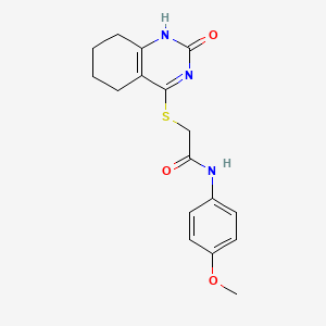 molecular formula C17H19N3O3S B2657089 N-(4-methoxyphenyl)-2-[(2-oxo-1,2,5,6,7,8-hexahydroquinazolin-4-yl)sulfanyl]acetamide CAS No. 1001519-93-2